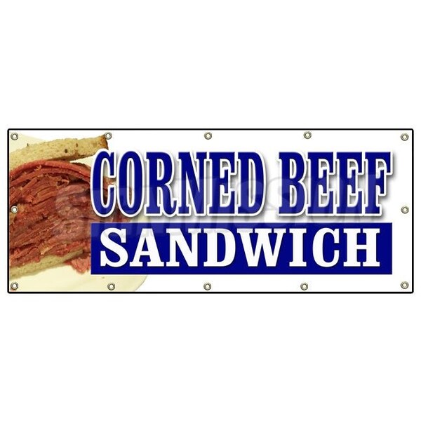 CORNED BEEF SANDWICH BANNER SIGN beef meat corn deli restaurant